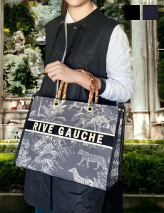 RIVE GAUCHE バンブーハンドバッグ【6231】◆送料無料